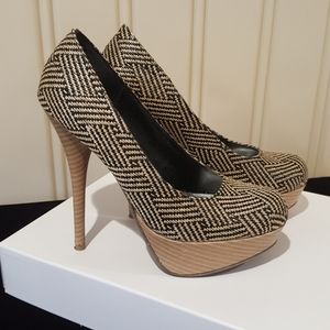 5 1/2" Bamboo Stiletto Tweed Pumps